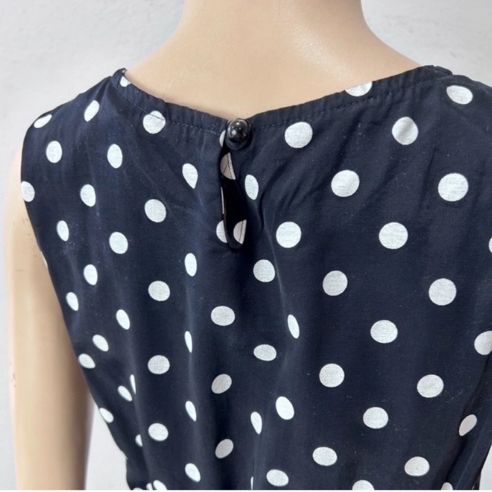 Vintage Dani/Michaels polka dots Sleeveless Crew Neck Midi Sundress - Picture 15 of 16